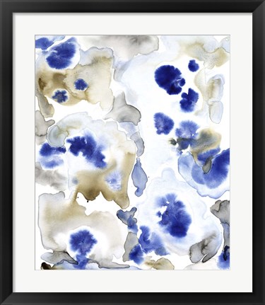 Framed Blue Pansies II Print