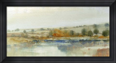 Framed River Bank I Print