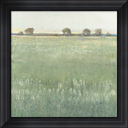 Framed Green Meadow I Print
