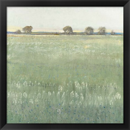 Framed Green Meadow I Print