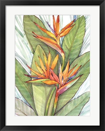 Framed Tropical Botanical Paradise I Print