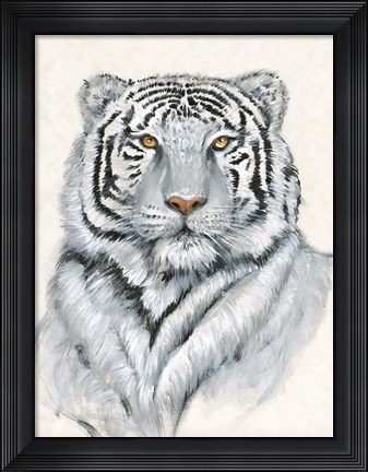 Framed White Tiger I Print