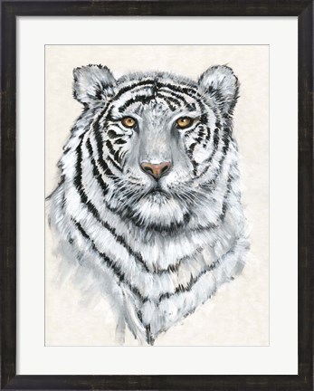 Framed White Tiger II Print