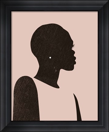 Framed Pink Silhouette II Print
