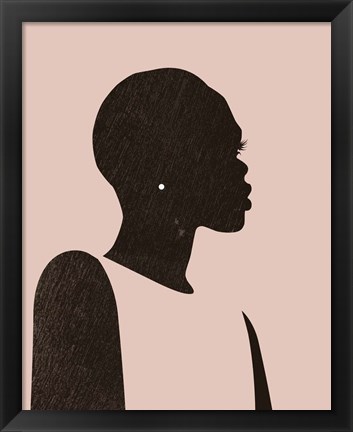 Framed Pink Silhouette II Print