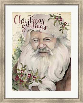 Framed Christmas Greetings I Print