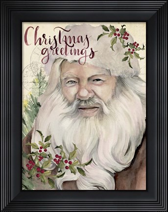 Framed Christmas Greetings I Print