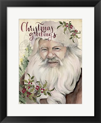 Framed Christmas Greetings I Print