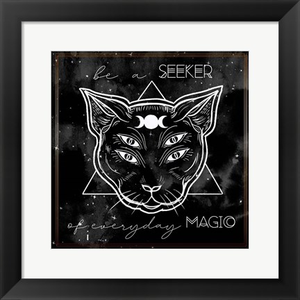 Framed Mystical Cat II Print