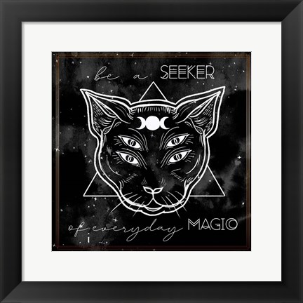 Framed Mystical Cat II Print