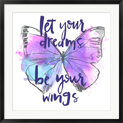 Framed Butterfly Dreams I Print