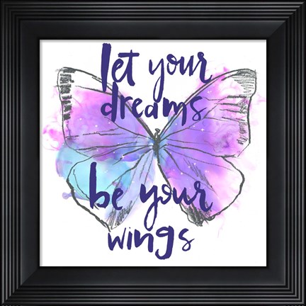 Framed Butterfly Dreams I Print