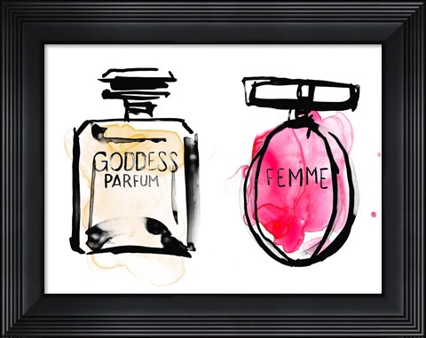 Framed Rose Parfum I Print