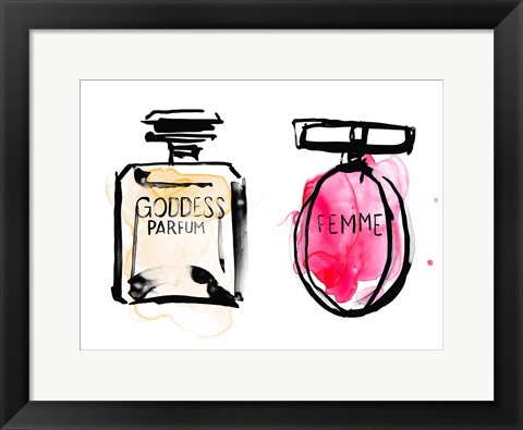 Framed Rose Parfum I Print