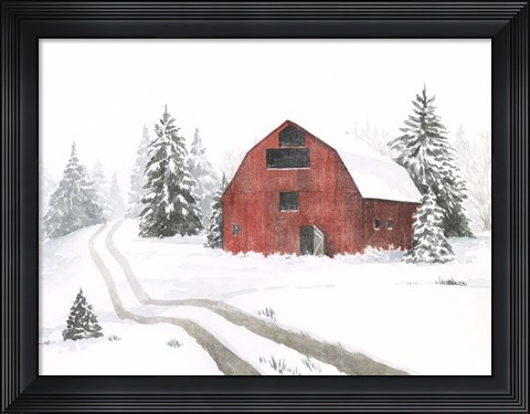 Framed Evergreen Farm I Print