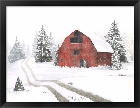 Framed Evergreen Farm I Print