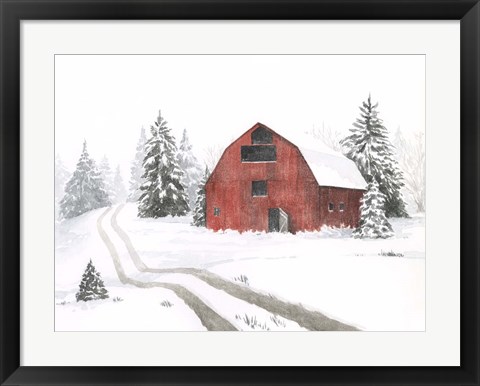 Framed Evergreen Farm I Print