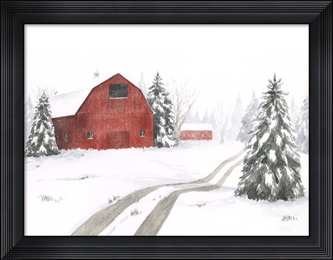 Framed Evergreen Farm II Print