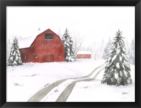 Framed Evergreen Farm II Print