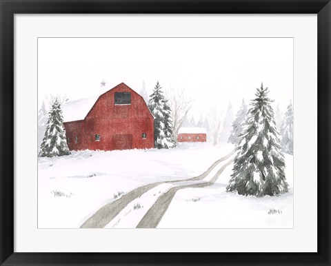 Framed Evergreen Farm II Print