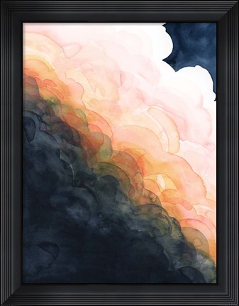 Framed Sunset Storm I Print