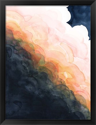 Framed Sunset Storm I Print