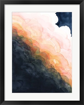 Framed Sunset Storm I Print