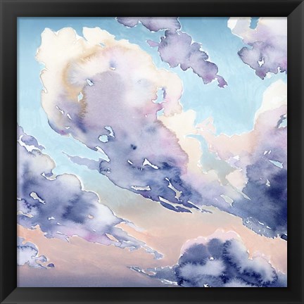 Framed Covered Clouds II Print