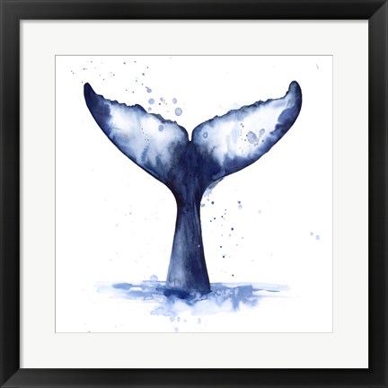 Framed Whale Wave I Print