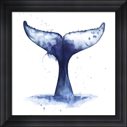 Framed Whale Wave II Print
