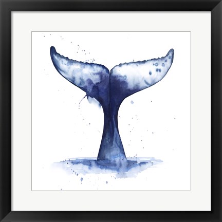Framed Whale Wave II Print