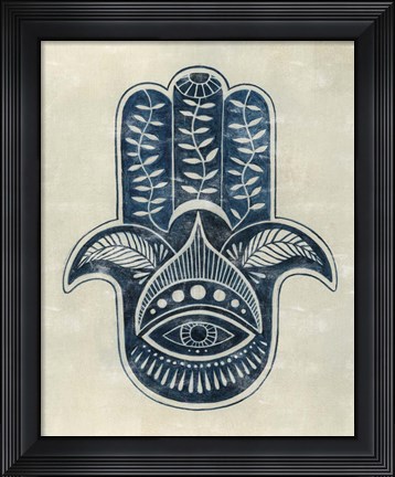 Framed Day Eye Hamsa I Print