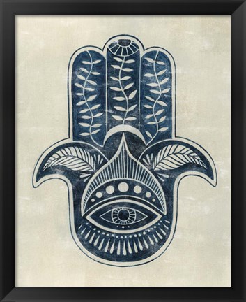Framed Day Eye Hamsa I Print