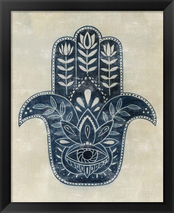 Framed Day Eye Hamsa II Print