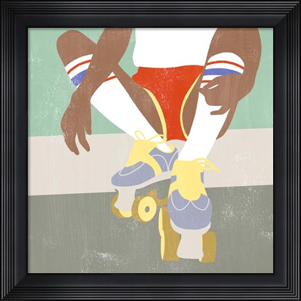 Framed Derby Dames I Print