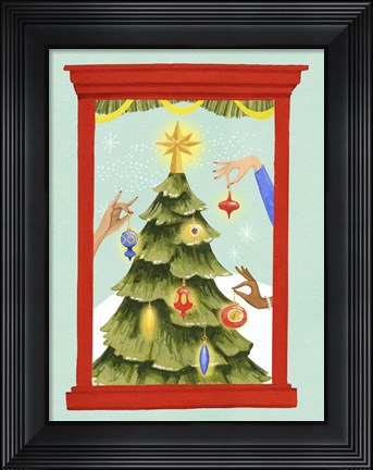 Framed Retro Jingle Ball I Print