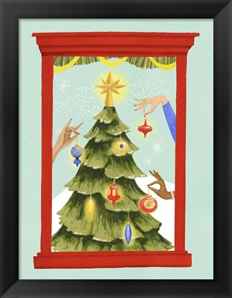 Framed Retro Jingle Ball I Print