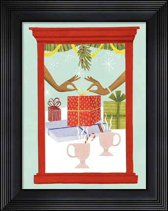 Framed Retro Jingle Ball II Print