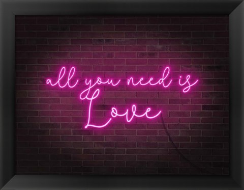 Framed Neon Love I Print