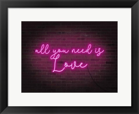 Framed Neon Love I Print