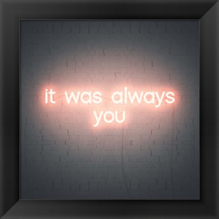 Framed Neon Love III Print