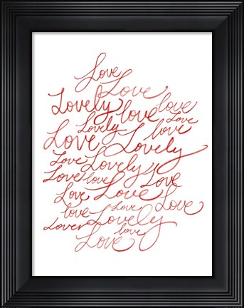 Framed Lots of Love I Print