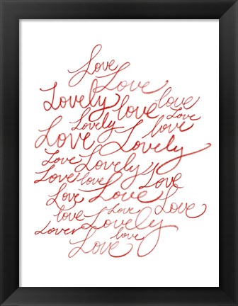 Framed Lots of Love I Print