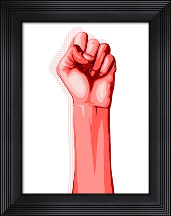 Framed Color Block Fist II Print