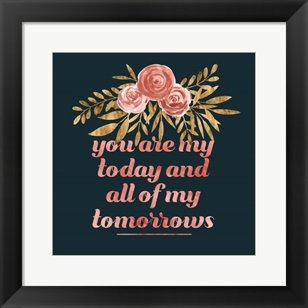 Framed Glam Wedding II Print