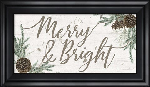 Framed Wreath Sentiments I Print