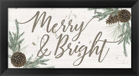 Framed Wreath Sentiments I Print