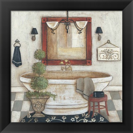 Framed Casual Bath II Print