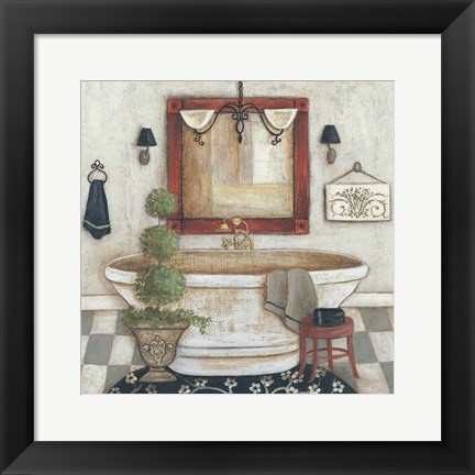 Framed Casual Bath II Print