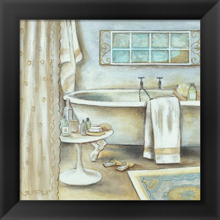 Framed Soft Bath I Print